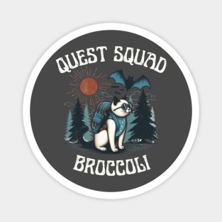 Quest Fantasy Squad Broccoli Funny Cat Adventure Magnet